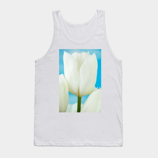 Tulipa  'White Dream'  Tulip Tank Top by chrisburrows